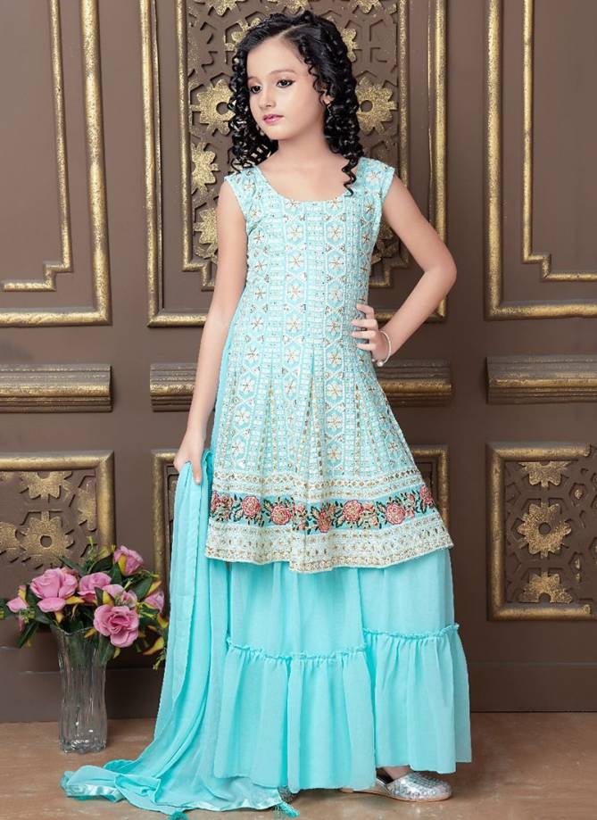 Alka Vol 31 Wedding Wear Kids Georgette Wholesale Salwar Suit Collection